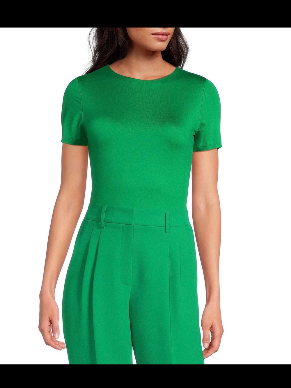 Gianni Bini Emerald Green Short Sleeve Bodysuit